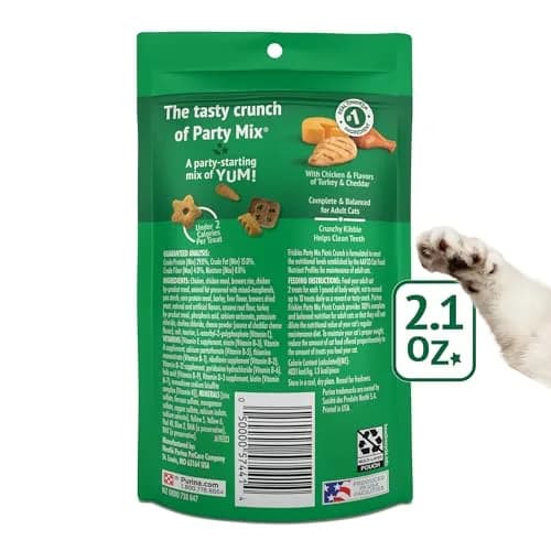 Friskies Purina Party Mix Picnic Crunch Cat Treats 2.1 oz (10 Pack) | Crunchy, Real Chicken & Flavorful thumbnail 7