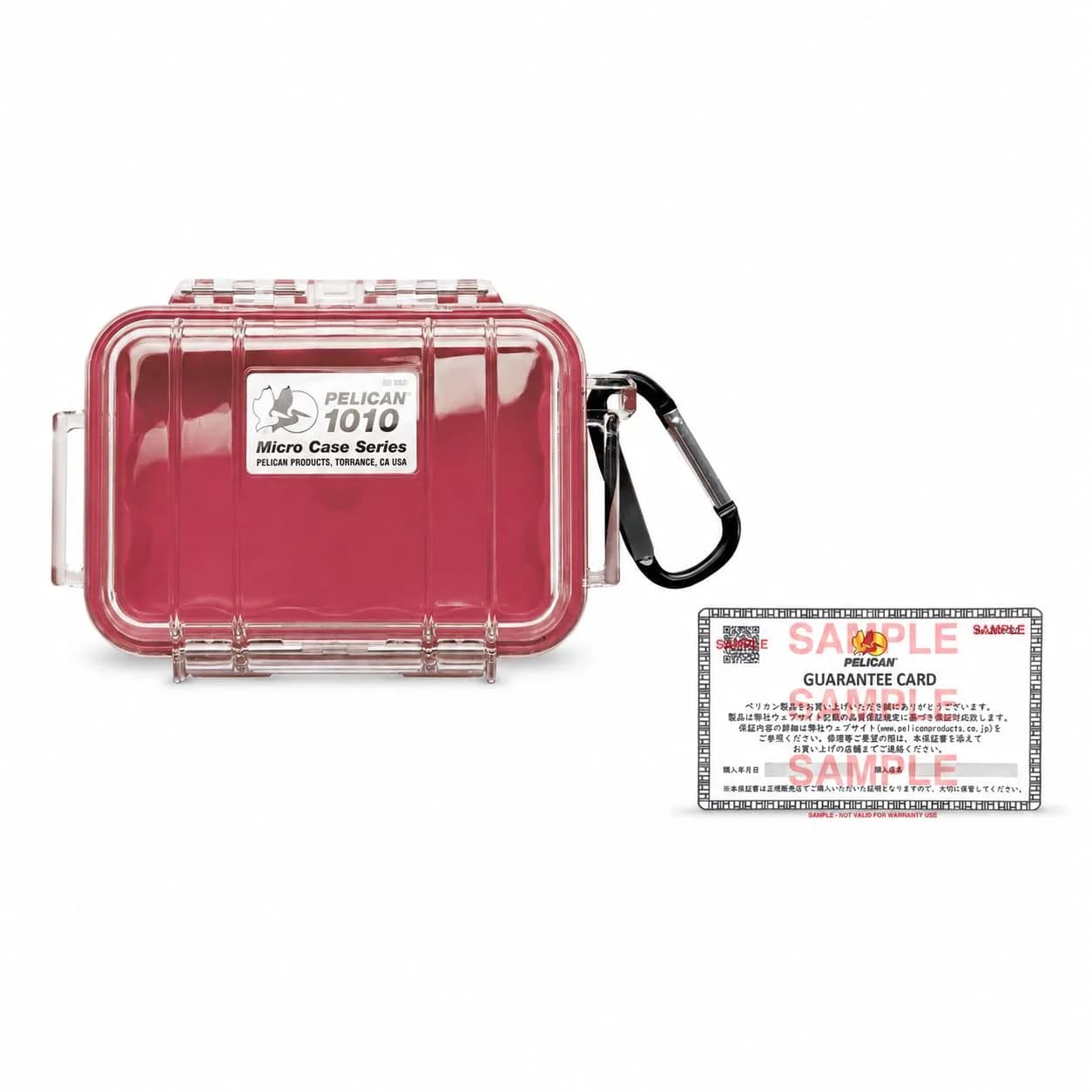 Pelican 1010 Micro Case (Red/Clear) | Water-Resistant IP67 Protection for Electronics