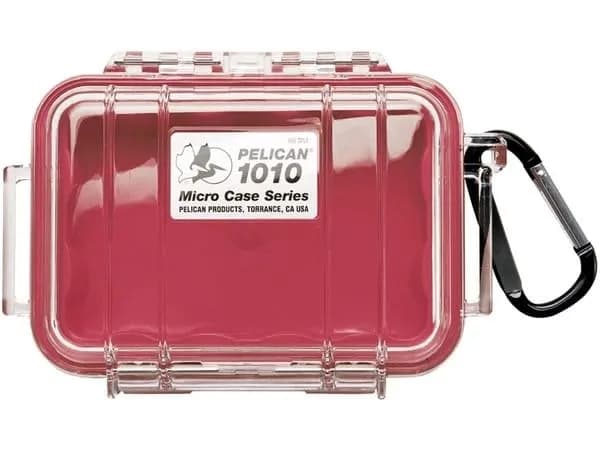 Pelican 1010 Micro Case (Red/Clear) | Water-Resistant IP67 Protection for Electronics thumbnail 4