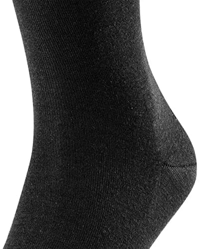 FALKE Men's Airport Crew Socks, Merino Wool Cotton, Black 3000, Size 11-12 | Classic Formal Comfort thumbnail 7