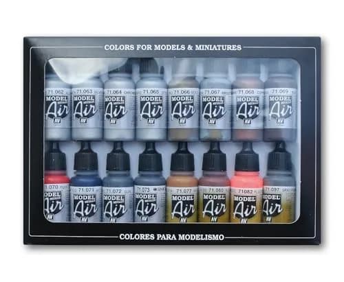 Vallejo Model Air Metallic Set 17ml | Superior Acrylic Airbrush Paint for Models thumbnail 1