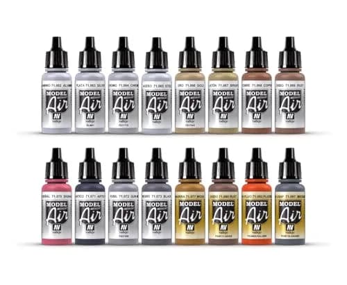 Vallejo Model Air Metallic Set 17ml | Superior Acrylic Airbrush Paint for Models thumbnail 2