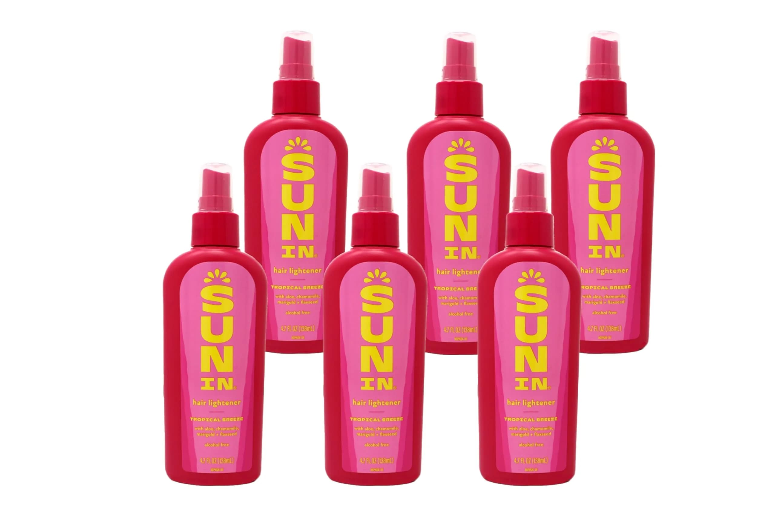 SunSun Sun In Original Spray-In Hair Lightener, Tropical Breeze, 4.7-Ounce Bottles (6 Pack) | Gradual Sun-Activated Blonde & Brunette Highlights