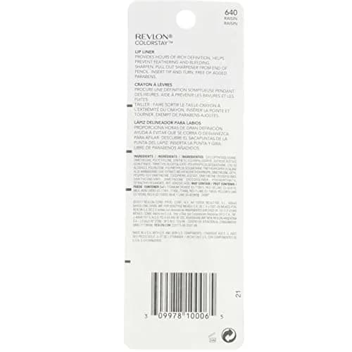 REVLON ColorStay Lipliner Pencil Raisin 640 0.02 oz (2-Pack) | Long-Lasting Definition thumbnail 4