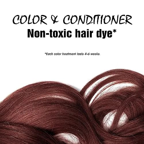 Light Mountain Organic Hair Color & Conditioner - Burgundy | Chemical-Free Semi-Permanent Hair Dye thumbnail 3