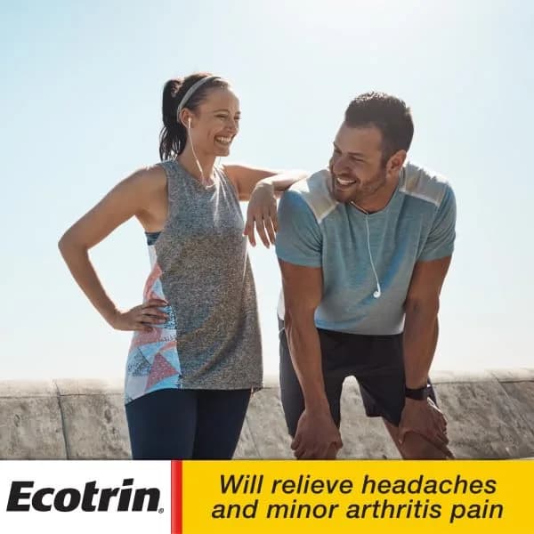 Ecotrin Regular Strength Aspirin 600 Tablets | Safer on Stomach & Cardiologist Recommended thumbnail 5