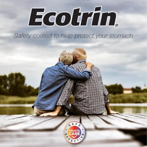 Ecotrin Regular Strength Aspirin 600 Tablets | Safer on Stomach & Cardiologist Recommended thumbnail 6