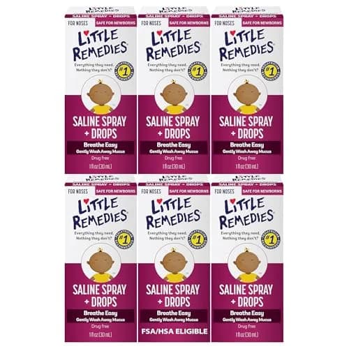 Little Remedies Sterile Baby Saline Nasal Spray and Drops 15ml (0.5 Fl Oz) | Safe for Newborns, Drug-Free Relief — 1 Fl Oz / Saline Spray/Drops