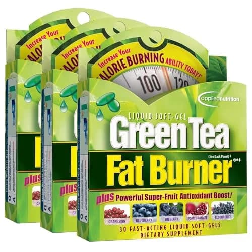 Applied Nutrition Green Tea Fat Burner Metabolism Support 30 Count | Liquid Soft-Gels for Energy & Fat Oxidation thumbnail 1