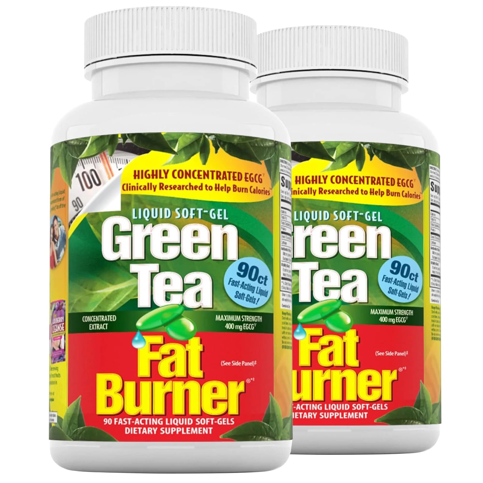 Applied Nutrition Green Tea Fat Burner Weight Loss 90 Softgels (2 Pack) Supports Metabolism & Energy — Softgel