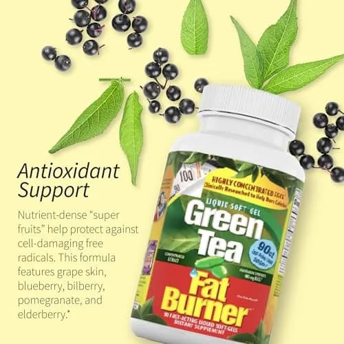 Applied Nutrition Green Tea Fat Burner Weight Loss 90 Softgels (2 Pack) Supports Metabolism & Energy thumbnail 5