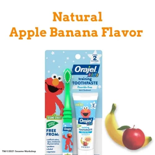 Orajel Naturals Fluoride-Free Toothpaste and Toothbrush for Ages 0-3, 1 Oz (29.57 ml) | Pediatrician Recommended thumbnail 5