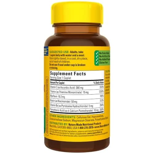 Nature Made B Complex Supplement with Vitamin C, 100 Caplets | Supports Energy & Immunity thumbnail 9