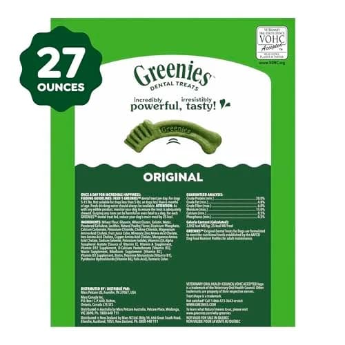Greenies Teenie Original Natural Dental Dog Treats, Chicken, 96 Count (27 oz / 0.77 kg) | Veterinarian-Recommended for Small Dogs 5-15 lbs thumbnail 9