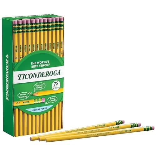 Ticonderoga Wood-Cased Pencils #2 HB Soft Yellow 72 Count | PMA Certified Non-Toxic thumbnail 4