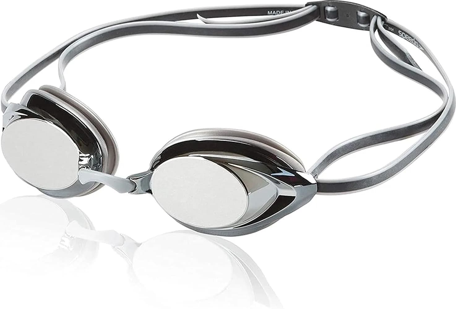 Speedo Unisex-Adult Swim Goggles Mirrored Vanquisher 2.0 | Wide Panoramic View with Anti-Fog & UV