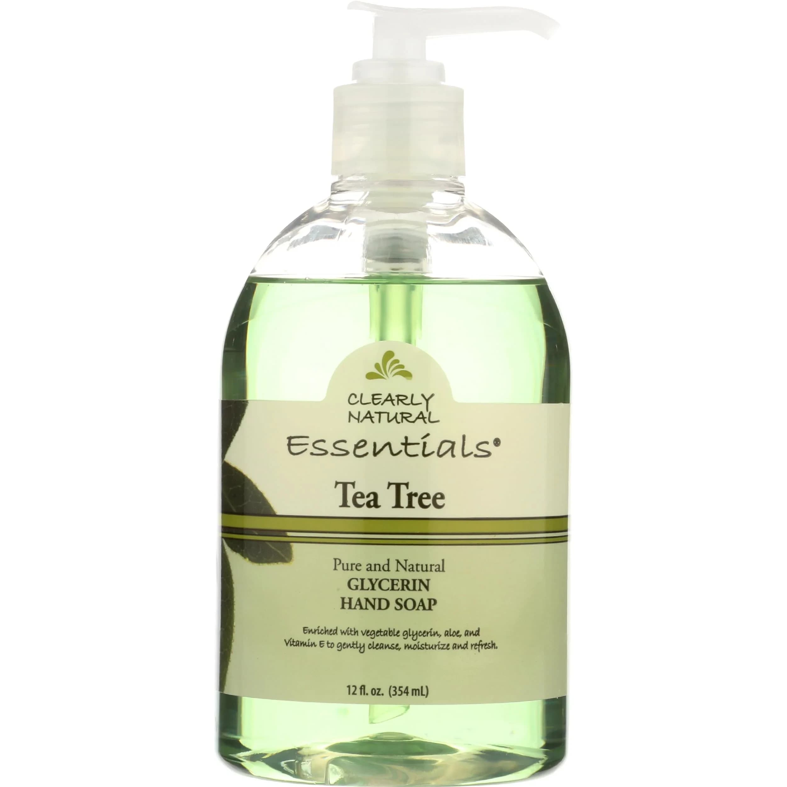 Clearly Natural Liquid Hand Soap with Aloe Vera 355ml (12 Fl Oz) | Gentle Cleanser for Sensitive Skin — Tea Tree