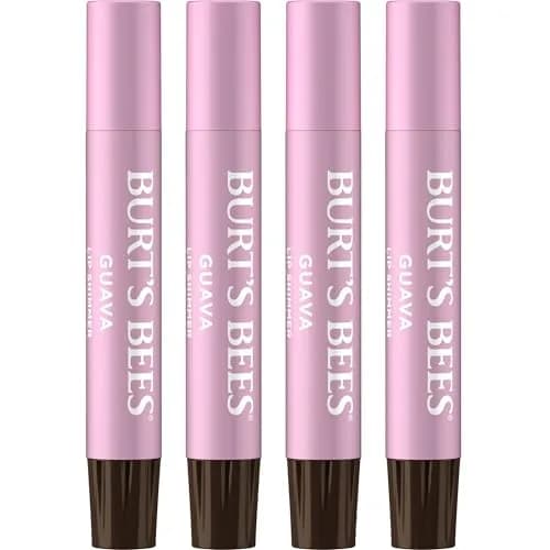 Burt's Bees Lip Shimmer Guava 4 Pack | Natural Moisturizing Lip Tint with Sheer Glow (70-120 chars) thumbnail 1