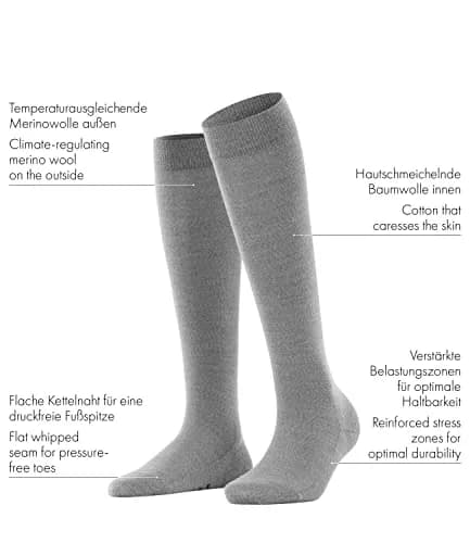 FALKE Softmerino Knee High Socks | Blood Circulation Support, Anthra Mel, 6.5-7.5 thumbnail 5