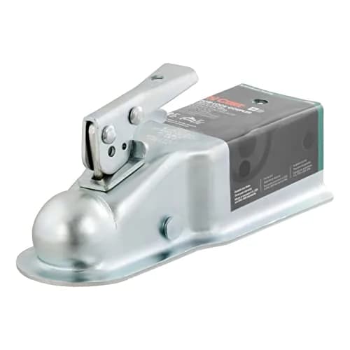 CURT 25100 Straight Tongue Trailer Coupler for 3-Inch Channel | 2" Hitch Ball, 5,000 lbs thumbnail 1