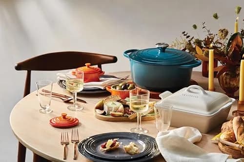 Le Creuset Stoneware Mini Round Cocotte 8 oz. Flame | Elegant Individual Serving Dish thumbnail 5