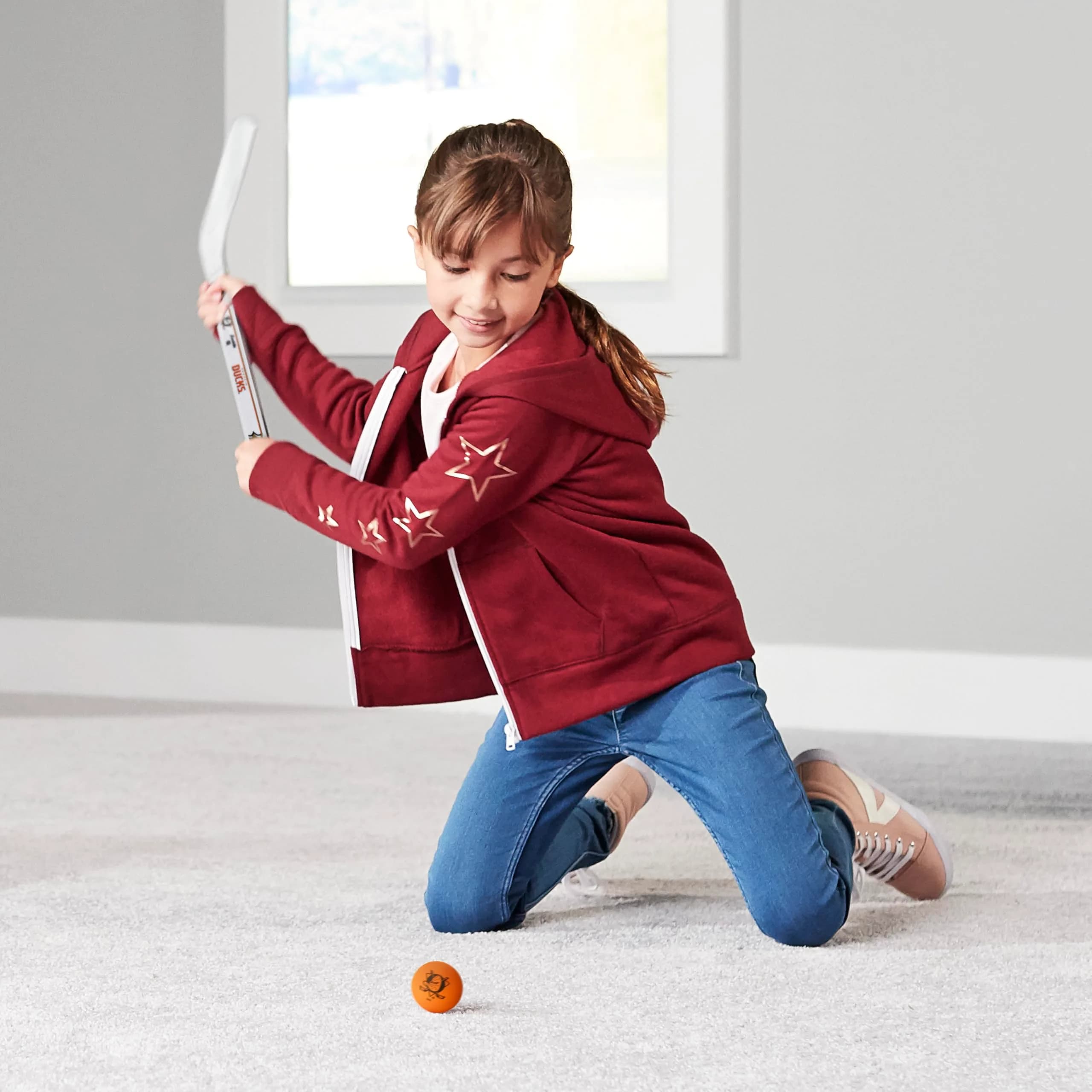 Franklin Sports NHL Detroit Red Wings Mini Hockey Stick Set with 2 Foam Balls | 2-Piece ABS Plastic - view 7