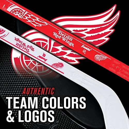 Franklin Sports NHL Detroit Red Wings Mini Hockey Stick Set with 2 Foam Balls | 2-Piece ABS Plastic thumbnail 3