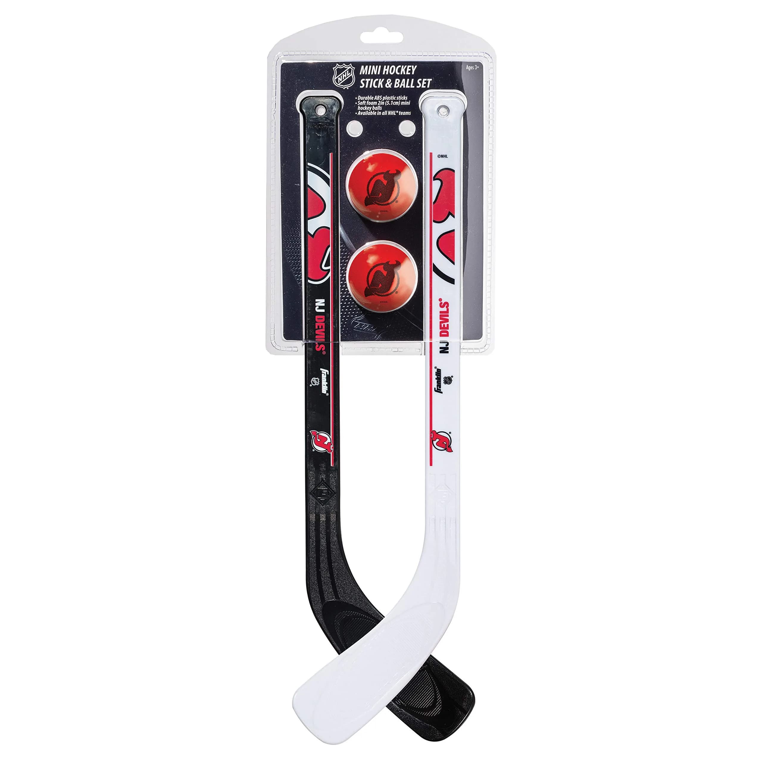 Franklin Sports NHL New Jersey Devils Mini Hockey Stick Set with Foam Balls | 2-Piece ABS Plastic - view 8