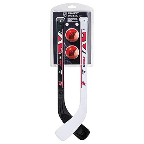 Franklin Sports NHL New Jersey Devils Mini Hockey Stick Set with Foam Balls | 2-Piece ABS Plastic thumbnail 8