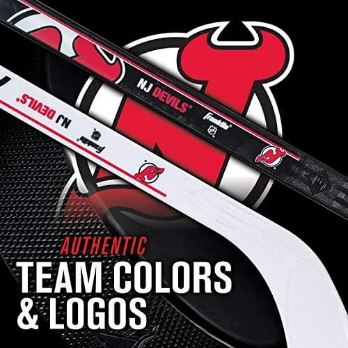 Franklin Sports NHL New Jersey Devils Mini Hockey Stick Set with Foam Balls | 2-Piece ABS Plastic thumbnail 3