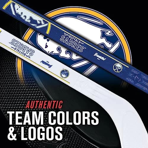 Franklin Sports NHL Buffalo Sabres Mini Hockey Stick Set (2-Pack, Left & Right Hand) | Official NHL Team Gear for Kids thumbnail 4
