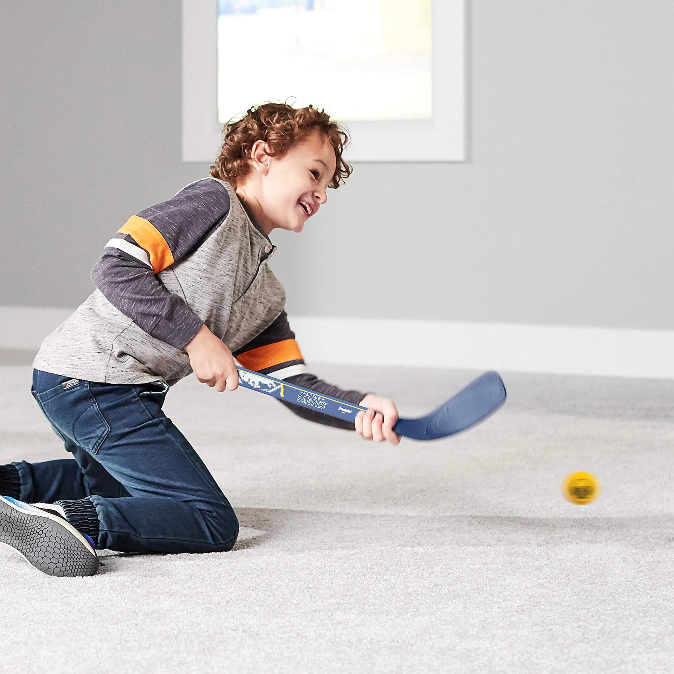 Franklin Sports NHL Buffalo Sabres Mini Hockey Stick Set (2-Pack, Left & Right Hand) | Official NHL Team Gear for Kids - view 6