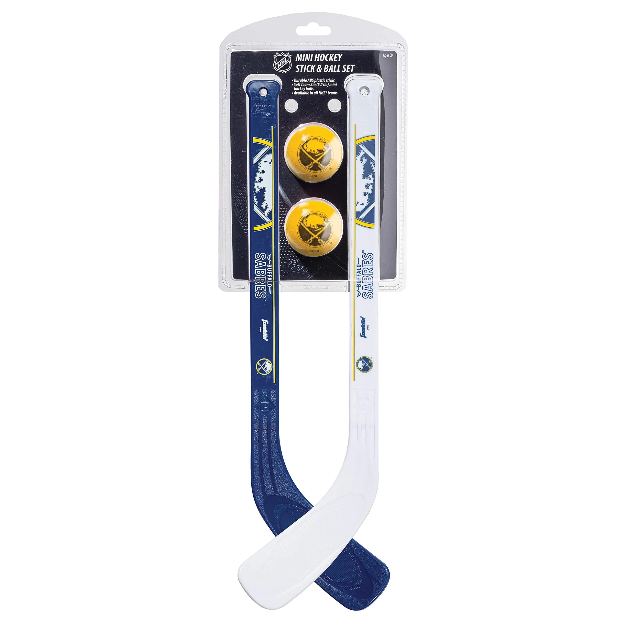 Franklin Sports NHL Buffalo Sabres Mini Hockey Stick Set (2-Pack, Left & Right Hand) | Official NHL Team Gear for Kids - view 8