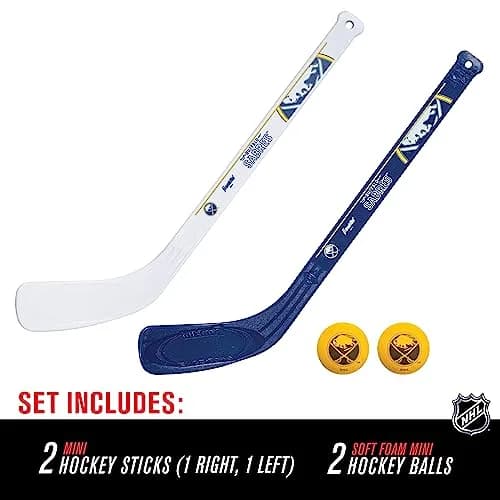 Franklin Sports NHL Buffalo Sabres Mini Hockey Stick Set (2-Pack, Left & Right Hand) | Official NHL Team Gear for Kids thumbnail 2