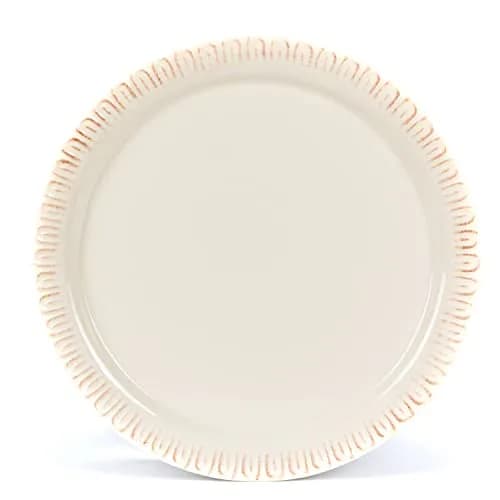 GG Collection Glass Domed Cake Pedestal with Acanthus Leaf Ornate Brown Metal Base and Cream Ceramic Plate | Elegant 14.5-inch Diameter Display thumbnail 5