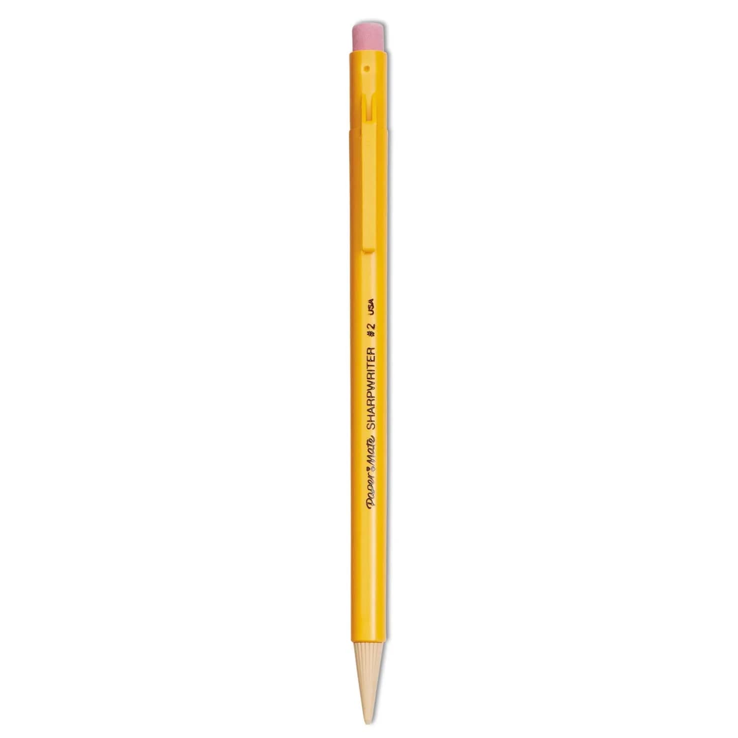 Paper Mate Mechanical Pencil 0.7mm | Cushion Point, Twist-Advance, 12 Pack — Yellow