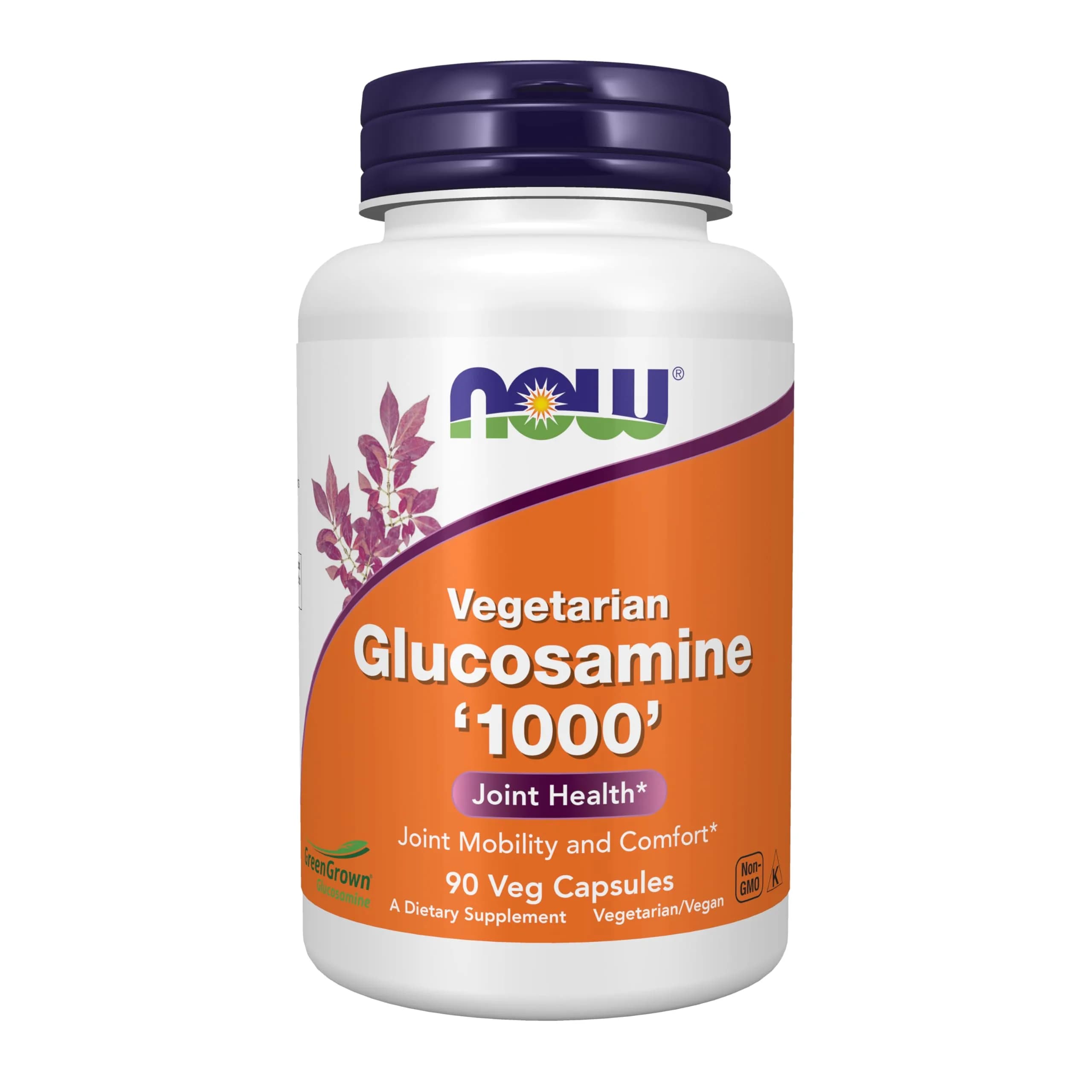 NOW Vegetarian Glucosamine '1000' 90 Veg Caps | Vegan Joint Support & Comfort - main product image
