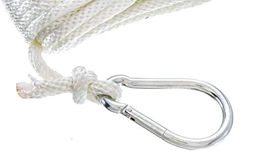 Seachoice Anchor Line Rope, Braided Nylon, White, Spring Hook, 3/16 In. X 100 Ft. thumbnail 2
