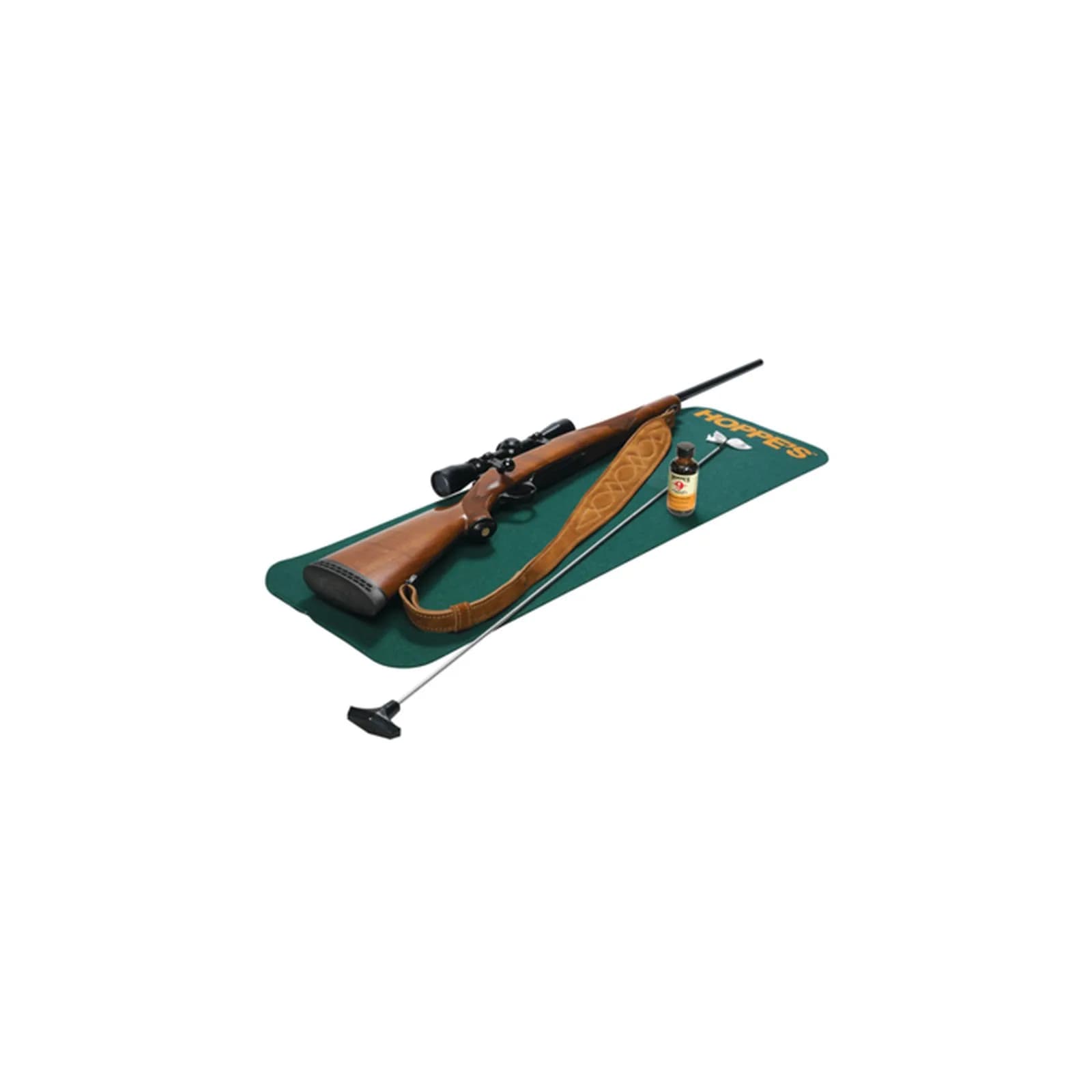 Hoppe's No. 9 Gun Cleaning Pad 36" x 12" | Absorbs 8x Weight, Protects Surfaces — Green