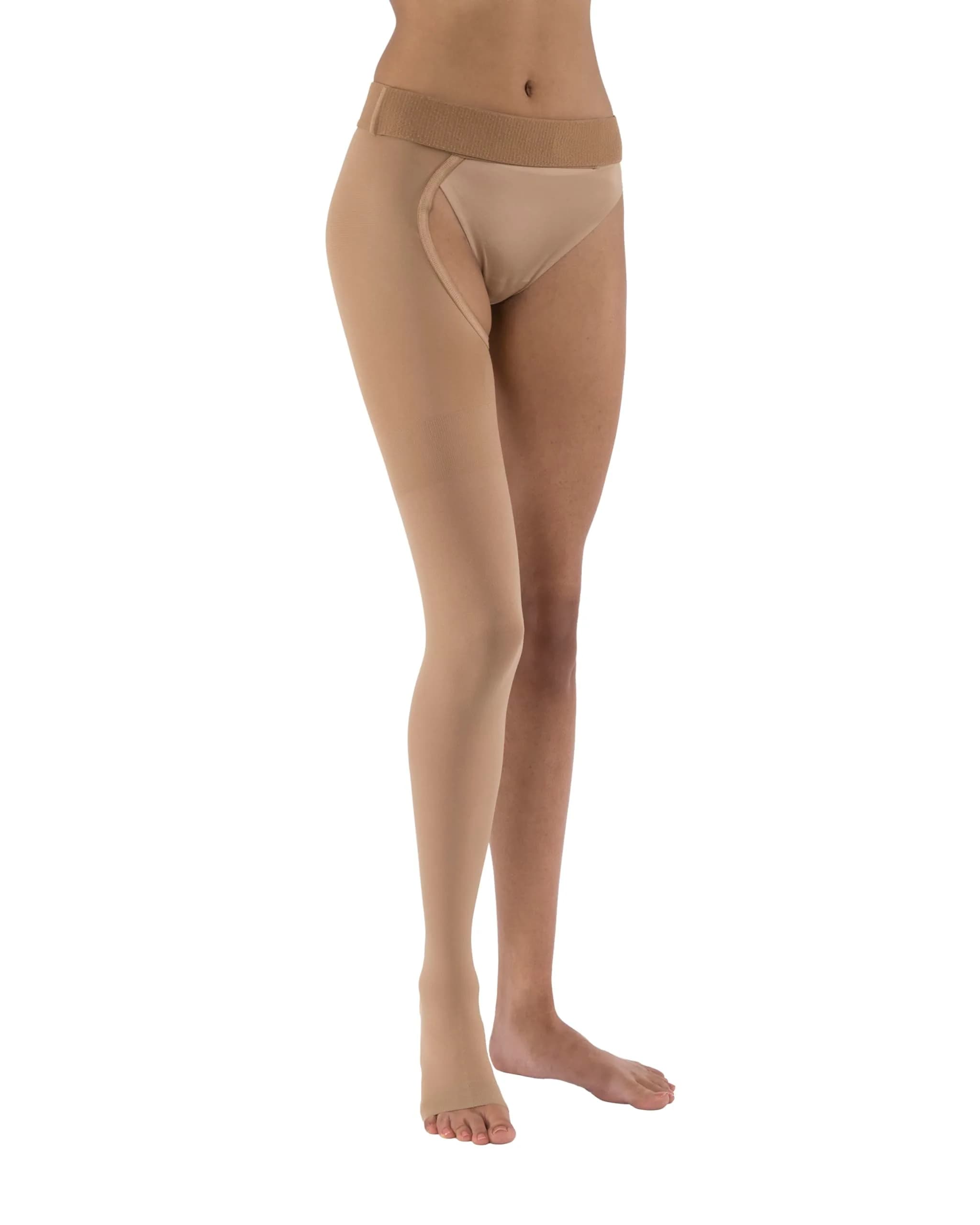 JOBST Relief Compression Stockings Left Chap 20-30 mmHg | All-Day Comfort & Support — Beige