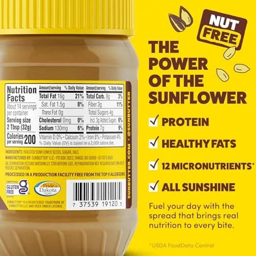 SunButter Original Sunflower Seed Butter 16 Oz | Nut-Free, Vegan, Kosher, Non-GMO thumbnail 2