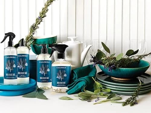 Caldrea Multi-Surface Countertop Spray Cleaner Basil Blue Sage 473ml (16 Fl Oz) | Plant-Based Odor Eliminator thumbnail 4