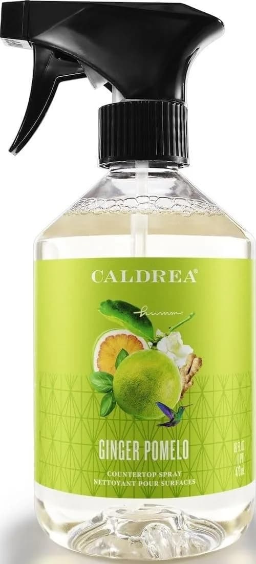 Caldrea Multi-surface Countertop Spray Cleaner Ginger Pomelo Scent 473ml (16 Fl Oz) | Plant-Based Odor Eliminator — Multi-Surface