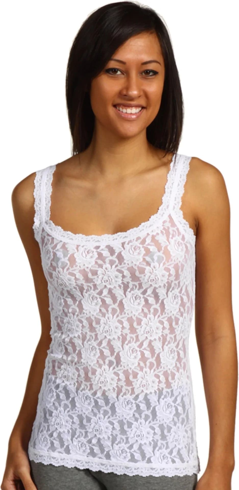 hanky panky Women's Signature Lace Unlined Cami, White, Medium thumbnail 2