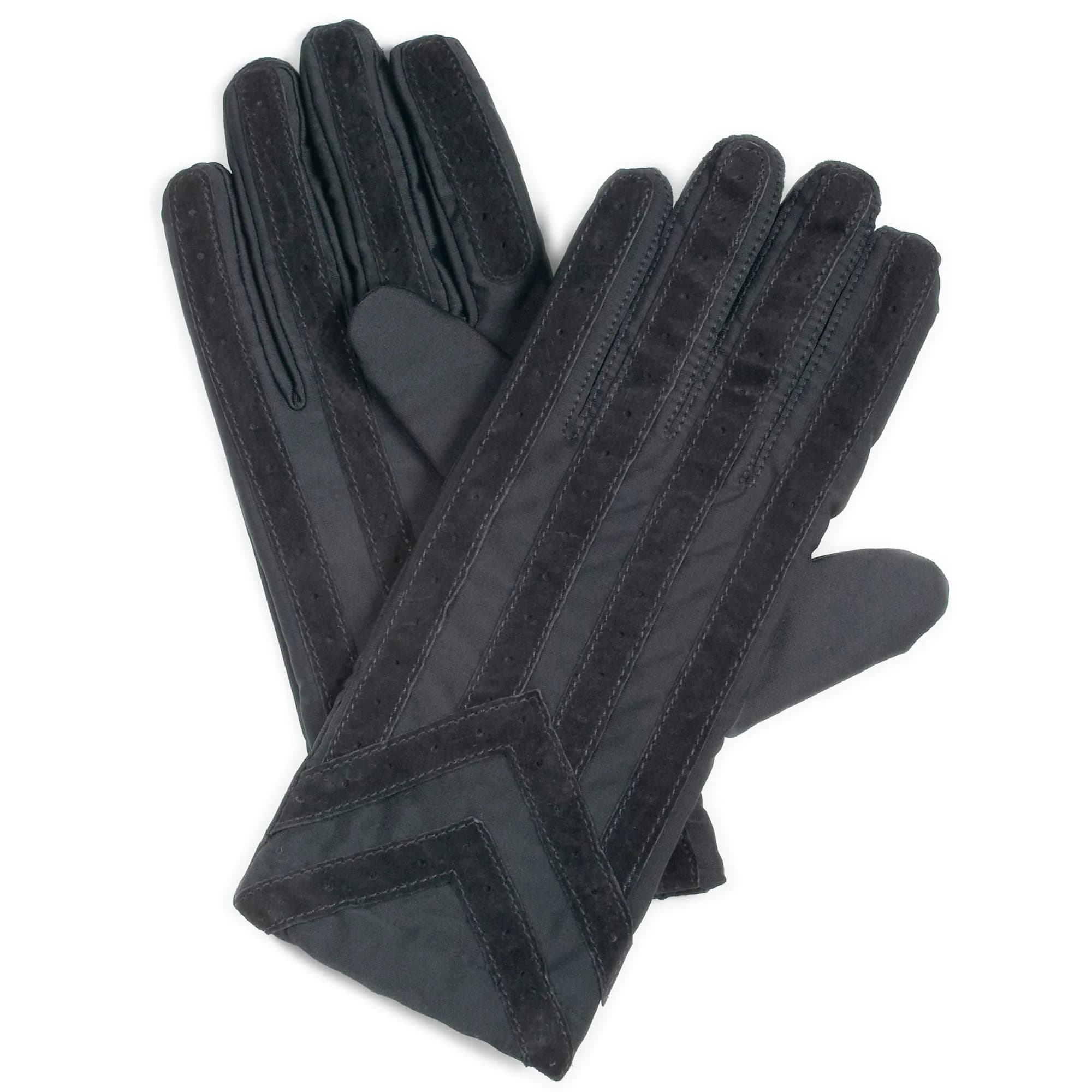 isotoner Men's Spandex Stretch Cold Weather Gloves with Knit Lining | Medium-Large, Black - main product image