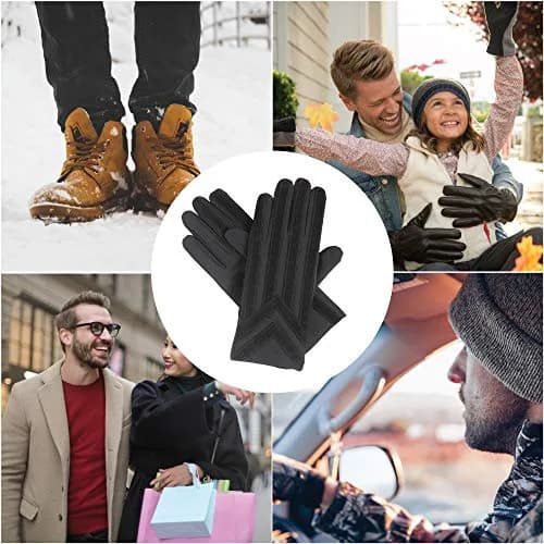 isotoner Signature Men's Stretch Cold Winter Gloves | Medium-Large, Brown, 0.12 kg (0.26 lb) thumbnail 5