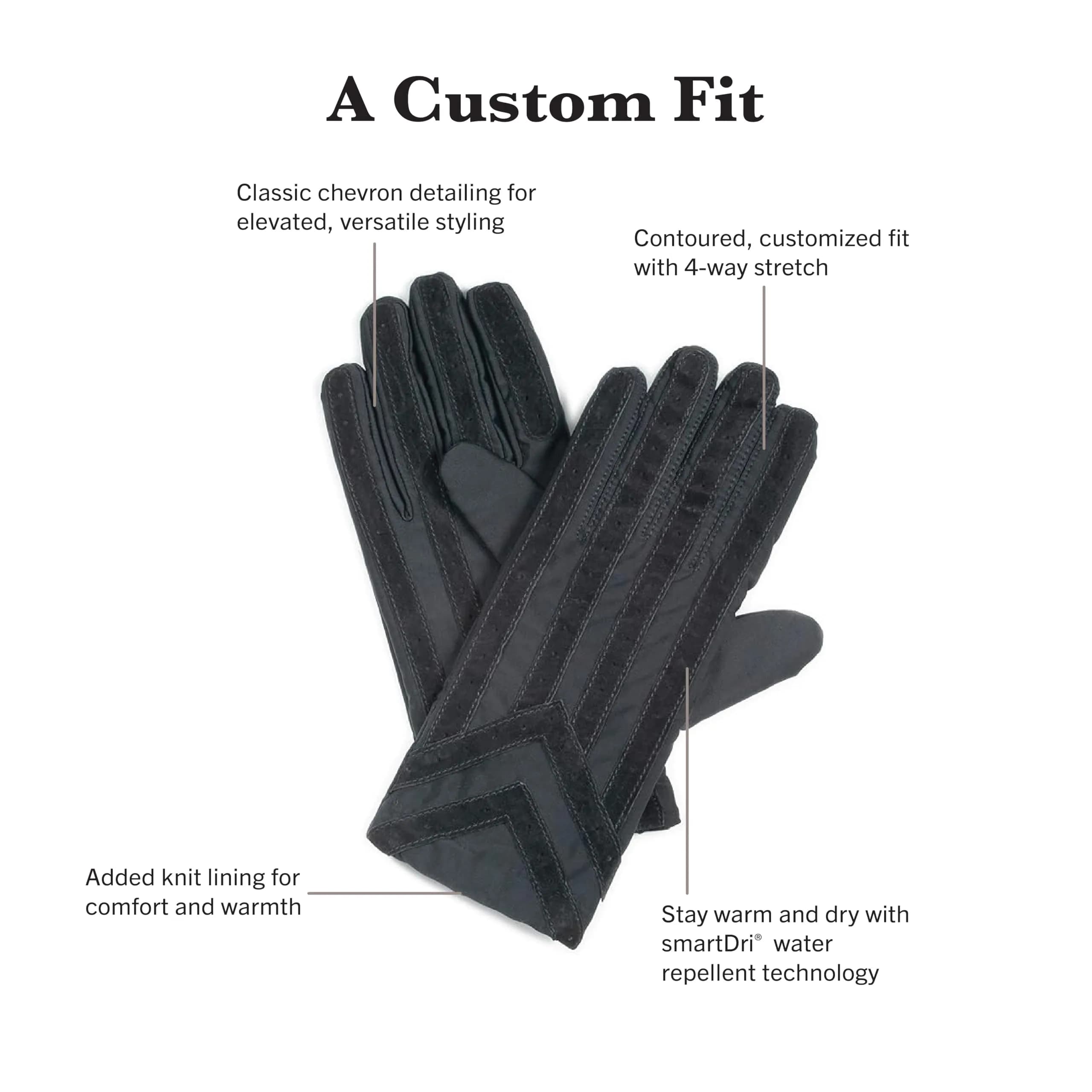 isotoner Signature Men's Stretch Cold Winter Gloves | Medium-Large, Brown, 0.12 kg (0.26 lb) - view 2