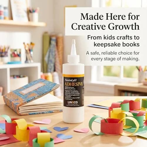 Lineco Neutral pH Adhesive 237ml (8 Fl Oz) | Acid-Free Archival Glue for Crafts & Bookbinding thumbnail 4