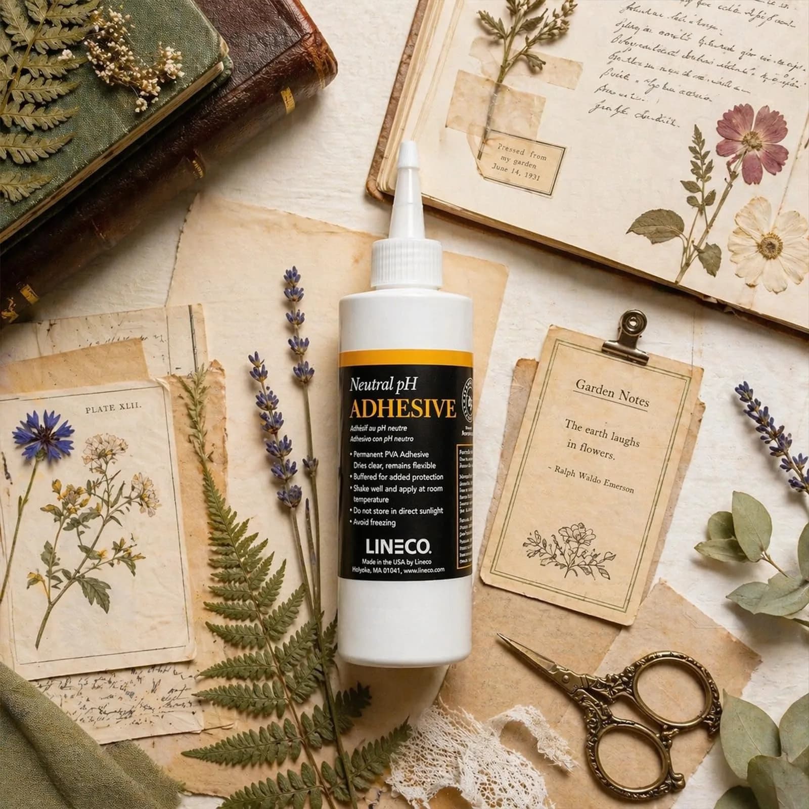 Lineco Neutral pH Adhesive 237ml (8 Fl Oz) | Acid-Free Archival Glue for Crafts & Bookbinding - view 6