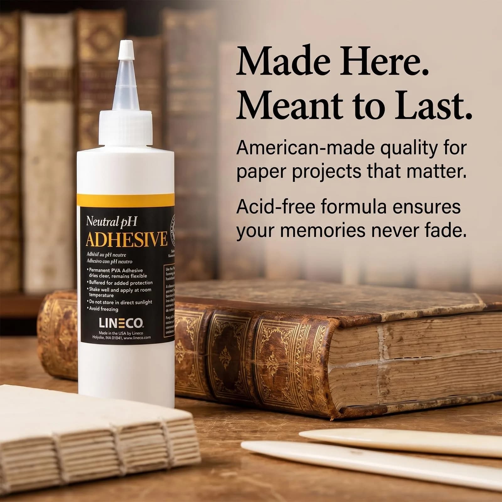 Lineco Neutral pH Adhesive 237ml (8 Fl Oz) | Acid-Free Archival Glue for Crafts & Bookbinding - view 7